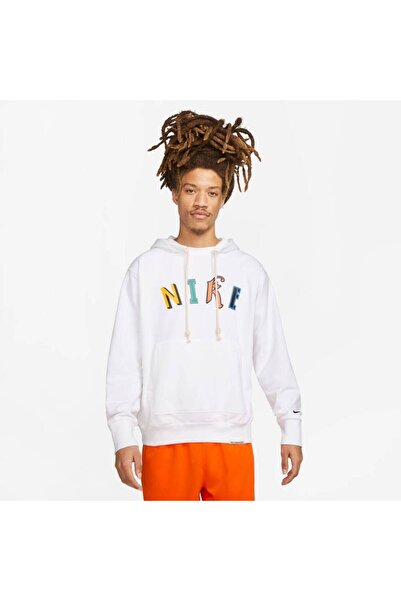 Nike Dri-Fit Standard Issue Pullover Basketball Seasonal Hoodie Beyaz Erkek S...