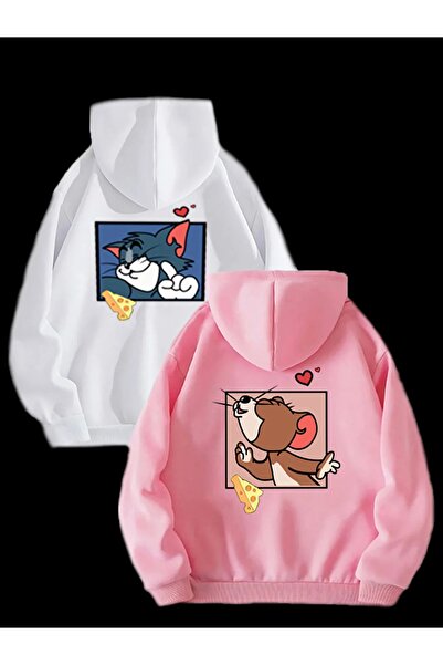 blausee wear Dragi cuplu combina Tom și Jery Kiss Design 2 bucăți hanorac cu ...