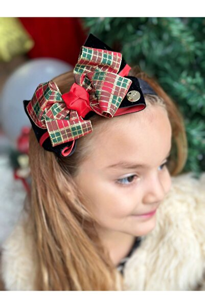 QUEEN AKSESUAR Lüks özel tasarım büyük düğüm kadife fiyonklu parlak simli eko...