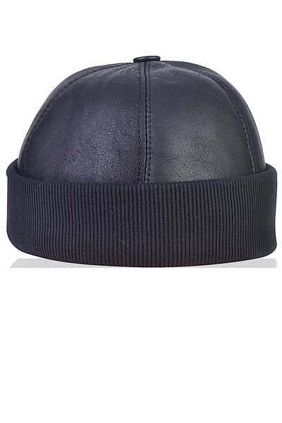 fubileather Leather Beret - Genuine Leather Knitted Leather Beret
