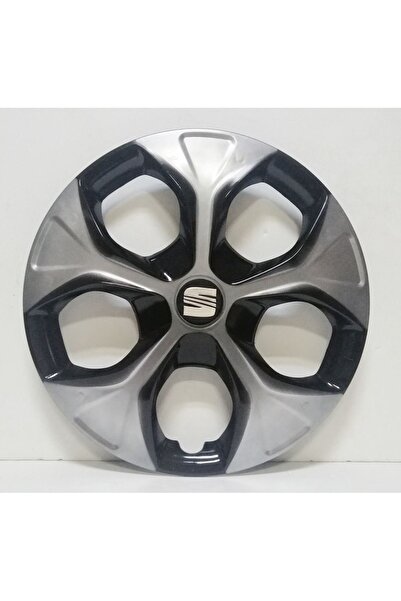 MR Seat Ibiza 15"inç Kırılmaz 4 Adet 1 Takım Siyah Gri Jant Kapağı Uyumlu