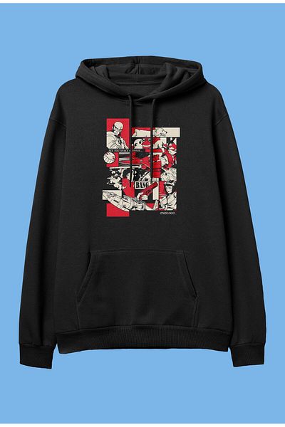 FULL TOLERANCE Oversize Cowboy Bebop Characters Anime Printed Hooded Sweatshirt Hoodie