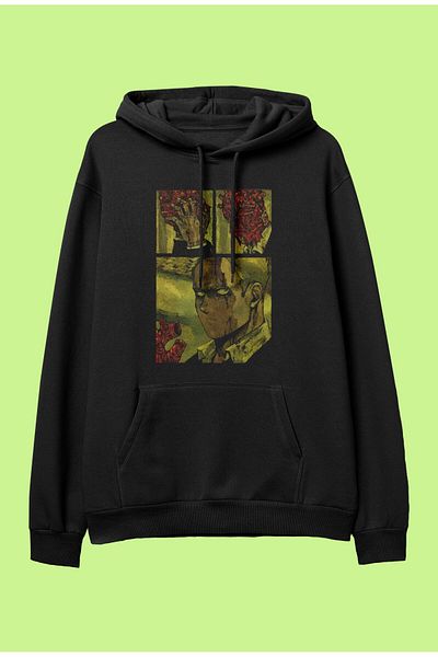 FULL TOLERANCE Hanorac cu glugă cu glugă, cu design special Dorohedoro Shin, supradimensionat
