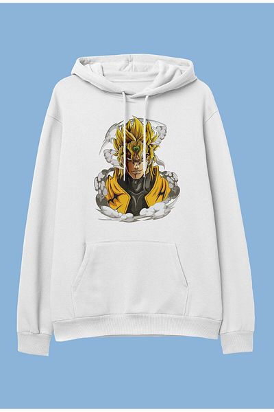 FULL TOLERANCE Hanorac cu glugă supradimensionat Jojo's Bizarre Adventure Dio Brando cu imprimeu cu personaje anime
