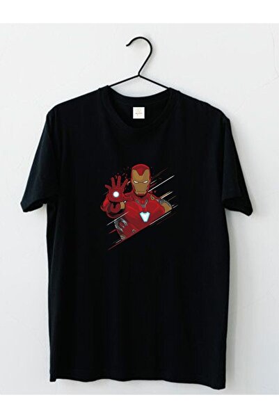 FULL TOLERANCE Iron Man Tasarım Baskılı Oversize Unisex T-shirt