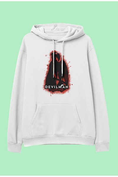 FULL TOLERANCE Oversize Devilman Crybaby Akira Fudo Devilman Form Anime Hooded Sweatshirt Hoodie