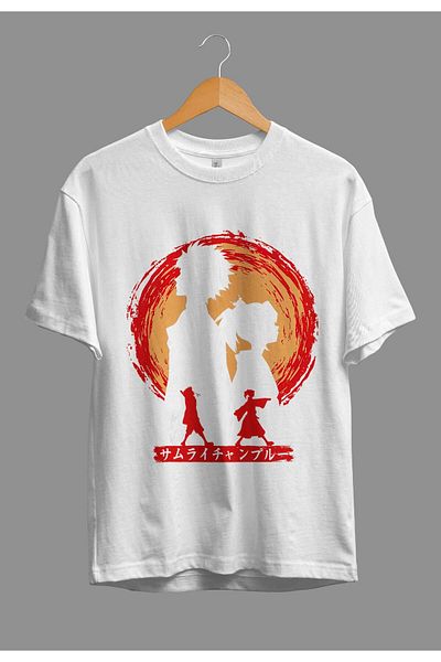 FULL TOLERANCE Tricou cu anime supradimensionat Samurai Champloo Mugen și Fuu cu design special