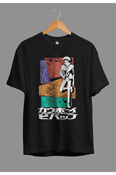 FULL TOLERANCE Μπλουζάκι με τυπωμένο σχέδιο Anime Oversize Cowboy Bebop Chara...