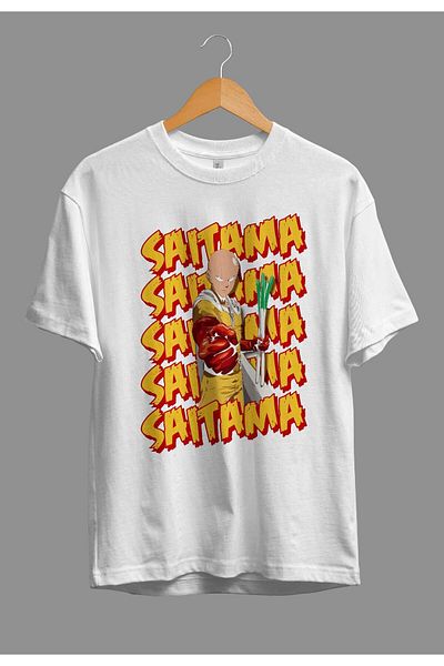 FULL TOLERANCE Μπλουζάκι με στάμπα χαρακτήρων Anime Oversize One Punch Man Saitama