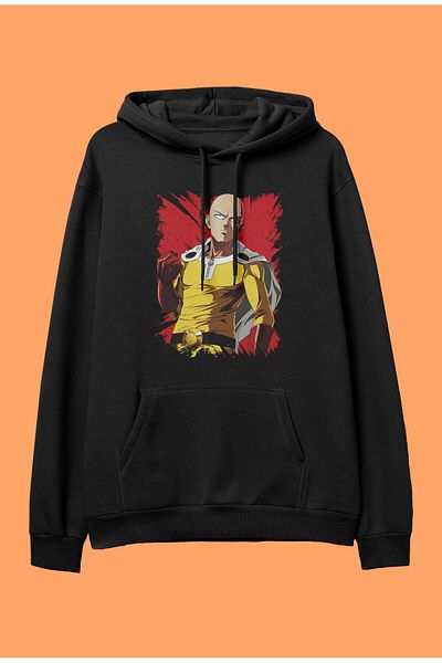 FULL TOLERANCE Суитшърт с качулка Oversize One Punch Man Saitama Anime Character Printed