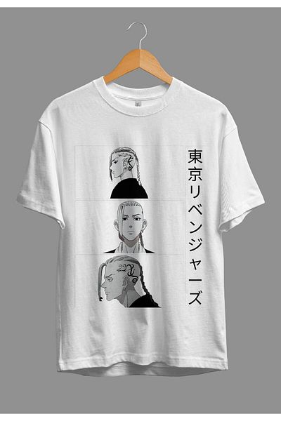 FULL TOLERANCE Tricou oversize Tokyo Revengers Ken Ryuguji, imprimat cu personaje de anime, cu design special