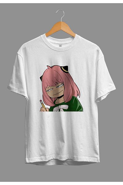FULL TOLERANCE Oversize Spy X Family Anya Forger (sneaky Look) Μπλουζάκι με τυπωμένο χαρακτήρα Anime με προσαρμοσμένο σχέδιο