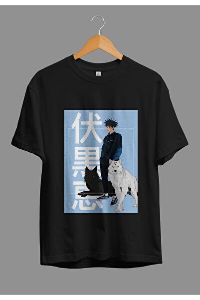FULL TOLERANCE Tricou oversize Jujutsu Kaisen Megumi Fushiguro cu design impr...