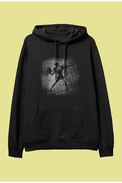 FULL TOLERANCE Hanorac cu glugă oversize Death Note Ryuk Anime Character Printed Design Special