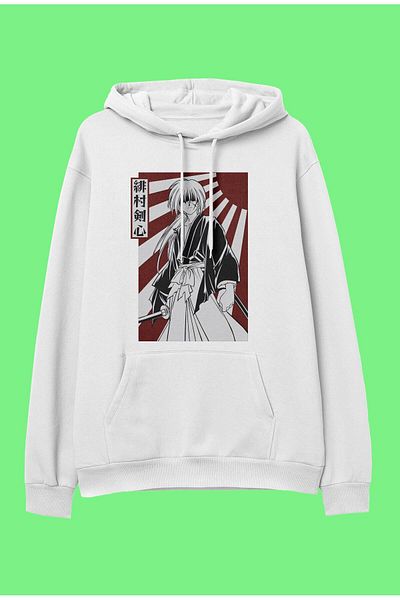 FULL TOLERANCE Oversize Rurouni Kenshin Kenshin Himura Special Design Anime Hooded Sweatshirt Hoodie