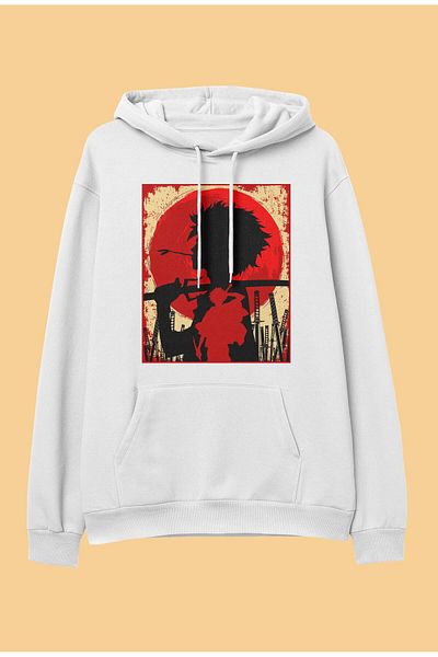 FULL TOLERANCE Hanorac cu glugă Samurai Champloo Mugen cu design special supradimensionat