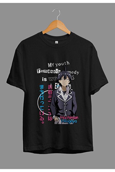 FULL TOLERANCE Μπλουζάκι με στάμπα χαρακτήρων Anime Oversize Oregairu Hachima...