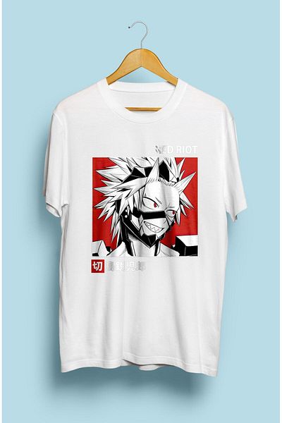 FULL TOLERANCE My Hero Academia Eijiro Kirishima (red Riot) anime Μπλουζάκι με τυπωμένο χαρακτήρα προσαρμοσμένου σχεδιασμού
