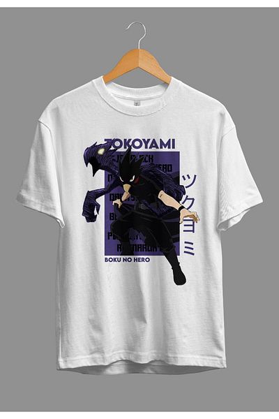 FULL TOLERANCE Oversize My Hero Academia Fumikage Tokoyami Anime Character Μπλουζάκι με εμπριμέ προσαρμοσμένο σχέδιο