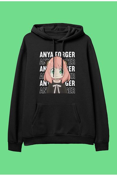FULL TOLERANCE Oversize Spy X Family Anya Forger Anime Personaj imprimat cu design special Hanorac cu glugă