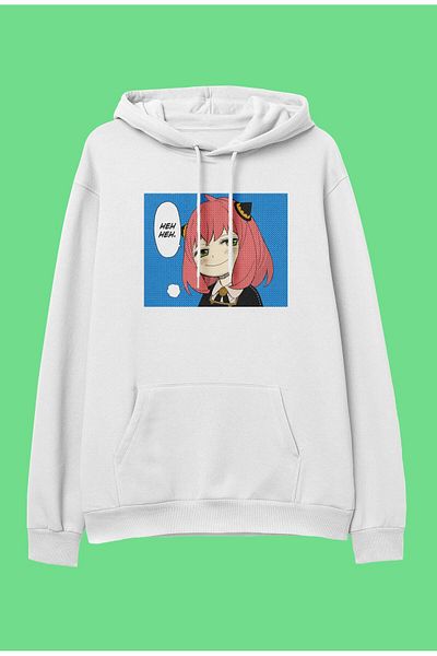 FULL TOLERANCE Oversize Spy X Family Anya Forger (heh Heh) Hanorac cu glugă cu glugă cu design anime