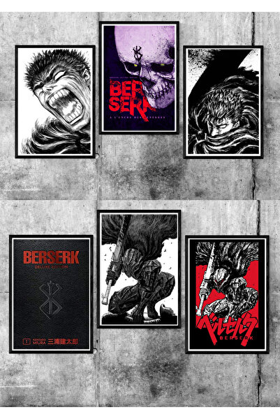 animeandyourworld Berserk Poster 6 adet A4 boyutu 21*30 cm kuşe kağıt poster ...