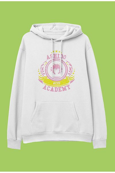 FULL TOLERANCE Hanorac cu glugă oversize My Hero Academia Mina Ashido cu imprimeu cu personaje anime
