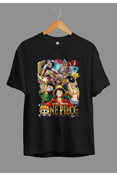 FULL TOLERANCE Tricou oversize One Piece Straw Hat Pirates Anime Character im...