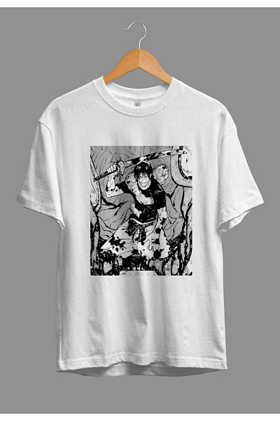 FULL TOLERANCE Tricou oversize Jujutsu Kaisen Toji Fushiguro cu design imprimat cu personaje anime