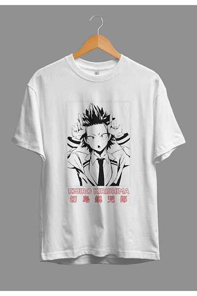 FULL TOLERANCE Oversize My Hero Academia Eijiro Kirishima (red Riot) anime Χαρακτήρας με τυπωμένο προσαρμοσμένο σχέδιο μπλουζάκι