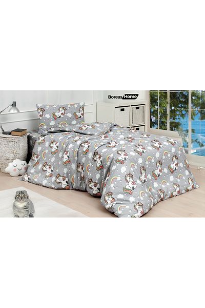 Boreas Home Σετ Παπλωματοθήκη Unicorn Ranforce