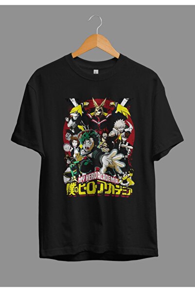 FULL TOLERANCE Μπλουζάκι με στάμπα χαρακτήρων Anime Oversize My Hero Academia