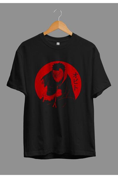 FULL TOLERANCE Oversize Naruto Obito Anime Karakter Baskılı Özel Tasarım Tişört