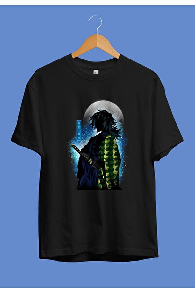 FULL TOLERANCE Oversieze Demon Slayer Giyu Tomioka (water Hashira) Özel Tasarım Anime Tişört