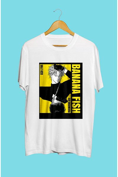 FULL TOLERANCE Tricou cu design special imprimat cu personaje de anime Banana Fish Ash Lynx și Eiji Okumura