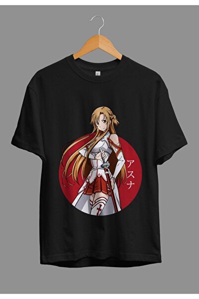 FULL TOLERANCE تي شيرت مطبوع عليه شخصية أنيمي Yuuki Asuna مقاس كبير من Sword ...