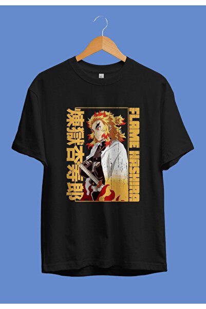 FULL TOLERANCE Υπερμεγέθη Demon Slayer Rengoku (φλόγα Hashira) T-shirt Anime ...
