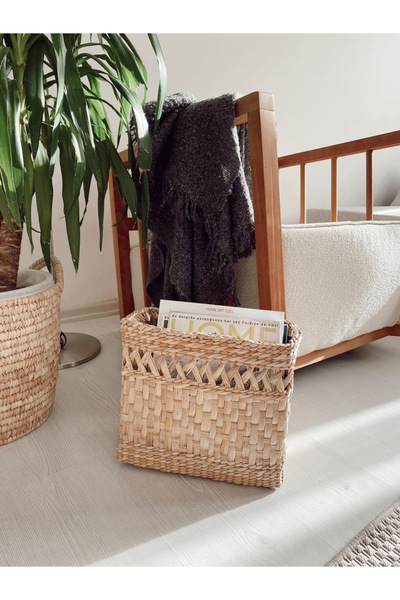 Tasarı Sanatı Ev Dekorasyon Çok Amaçlı Hasır Bambum Gazetelik Dergilik Kitapl...