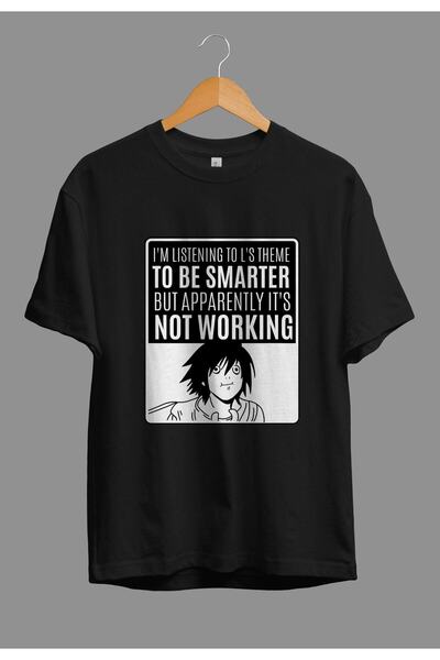 FULL TOLERANCE Oversize Death Note L Komik Anime Karakter Baskılı Özel Tasarı...