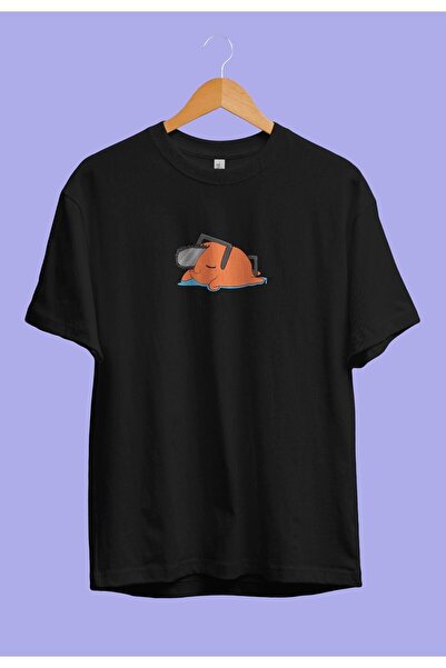 FULL TOLERANCE Oversize Chainsaw Man Minimalist Pochita Özel Tasarım Anime Tişört