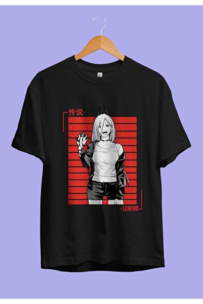 FULL TOLERANCE Tricou Anime Oversize Chainsaw Man Power Special Design