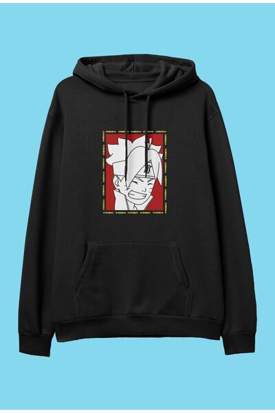 FULL TOLERANCE Hanorac supradimensionat cu glugă cu glugă, imprimat cu person...