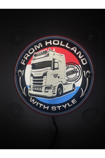 AHMET OTOMOTİV HOLLAND TİP SCANİA CAM ÖNÜ LOGO TABELA 12VOLT