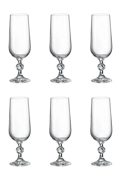 Bohemia Collection Sterna Crystal Set of 6 180Cc Coffee Side Water Glass/Flute Champagne Glass