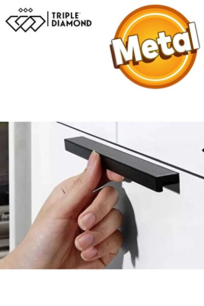 Triple Diamond 192 Mm Mat Siyah Çekmece Kulpları Dolap Mutfak Mobilya Kulpu 1 Adet ( 19.2 Cm ) = 192mm