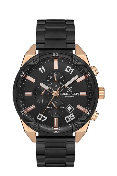 Daniel Klein Men's Leather Strap Function Wristwatch - 47mm, 3 Atm