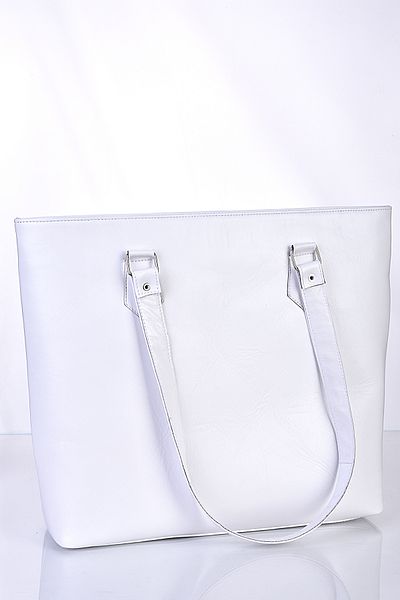 fubileather Geantă mare de umăr din piele naturală