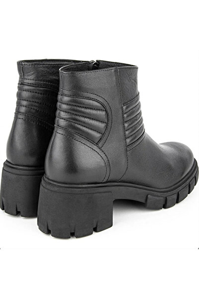 Muya Keiih 6 Nokta Anatomik Taban Hakiki Deri Fermuarlı Kadın Bot