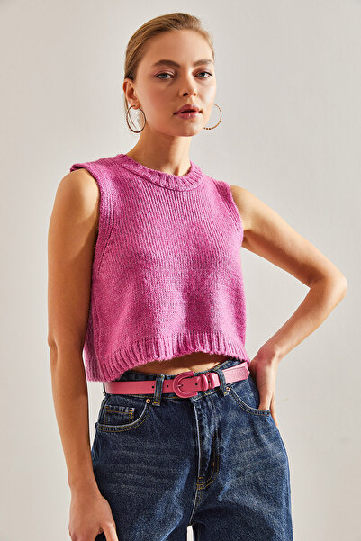 Bianco Lucci Γυναικείο πουλόβερ Crop