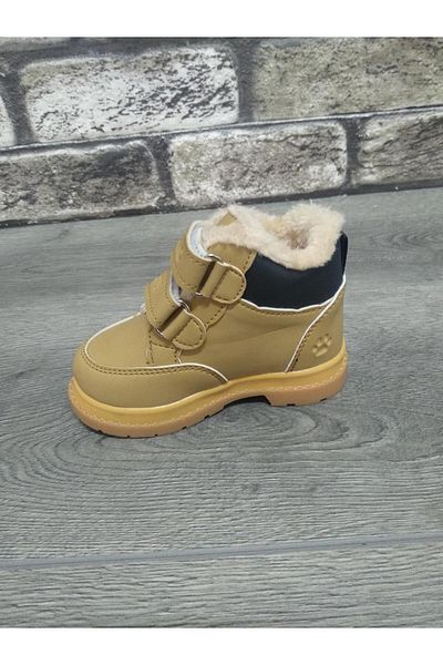Bukond Άνετη γούνα εσωτερικά Ορθοπεδική σόλα Velcro Λαστιχένια αντιολισθητική σόλα Παιδικά μποτάκια